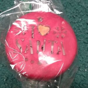 Hand painted red light up ornament